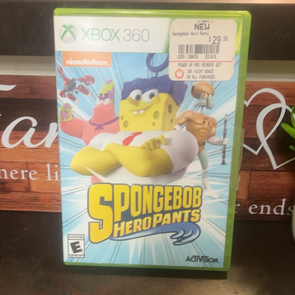 Spongebob Heropants Microsoft Xbox 360 Video Game W/ Manual Very Good Condition